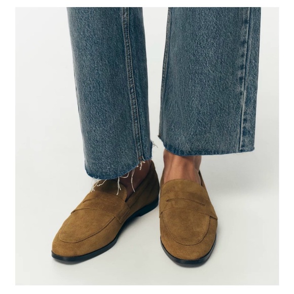 Zara Shoes - Zara Split Penny Loafer - Sandy Brown - Size 7